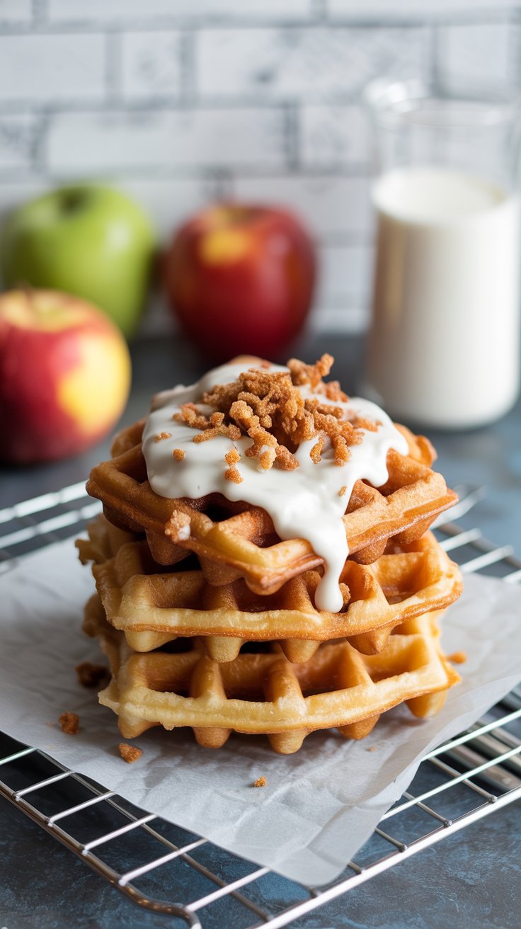 Apple Fritter Waffle Donuts Recipe