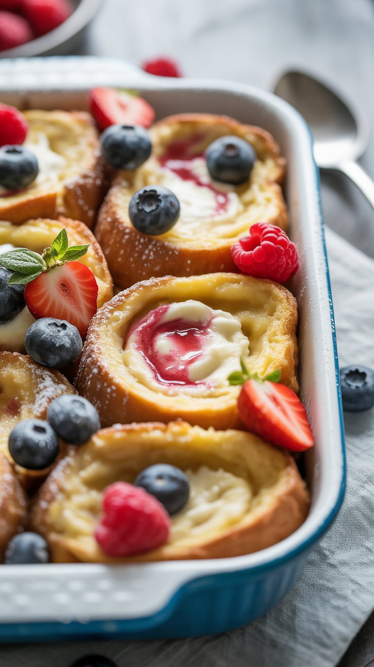 Baked Cream Cheese French Toast Casserole recipe