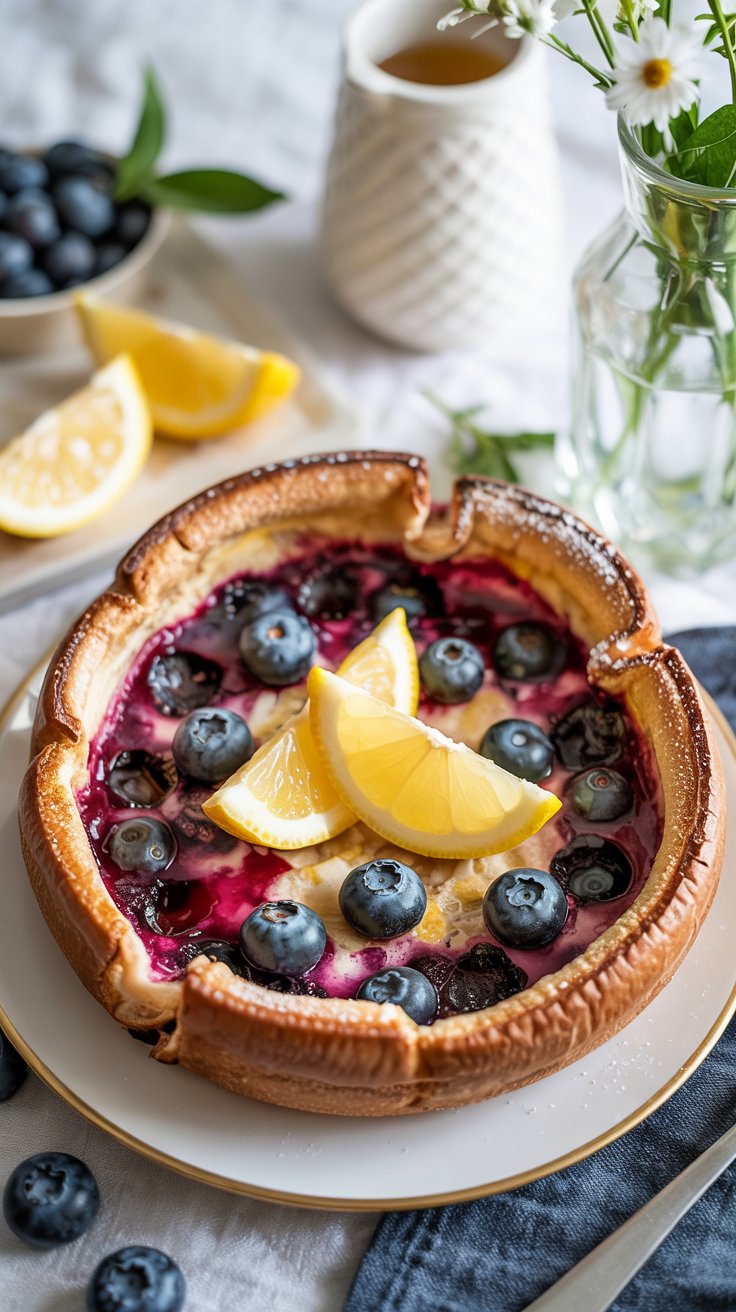 Blueberry Lemon Dutch Baby