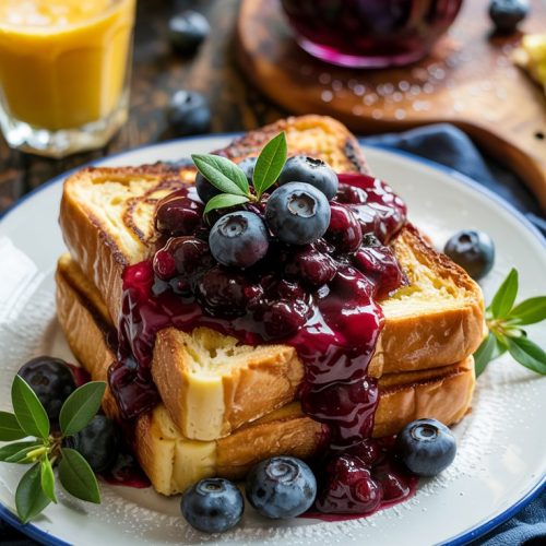 Brioche French Toast with Blueberry Compote Recipe