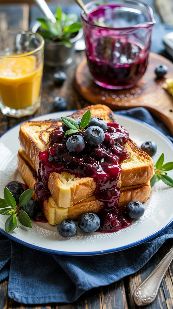 Brioche French Toast with Blueberry Compote Recipe
