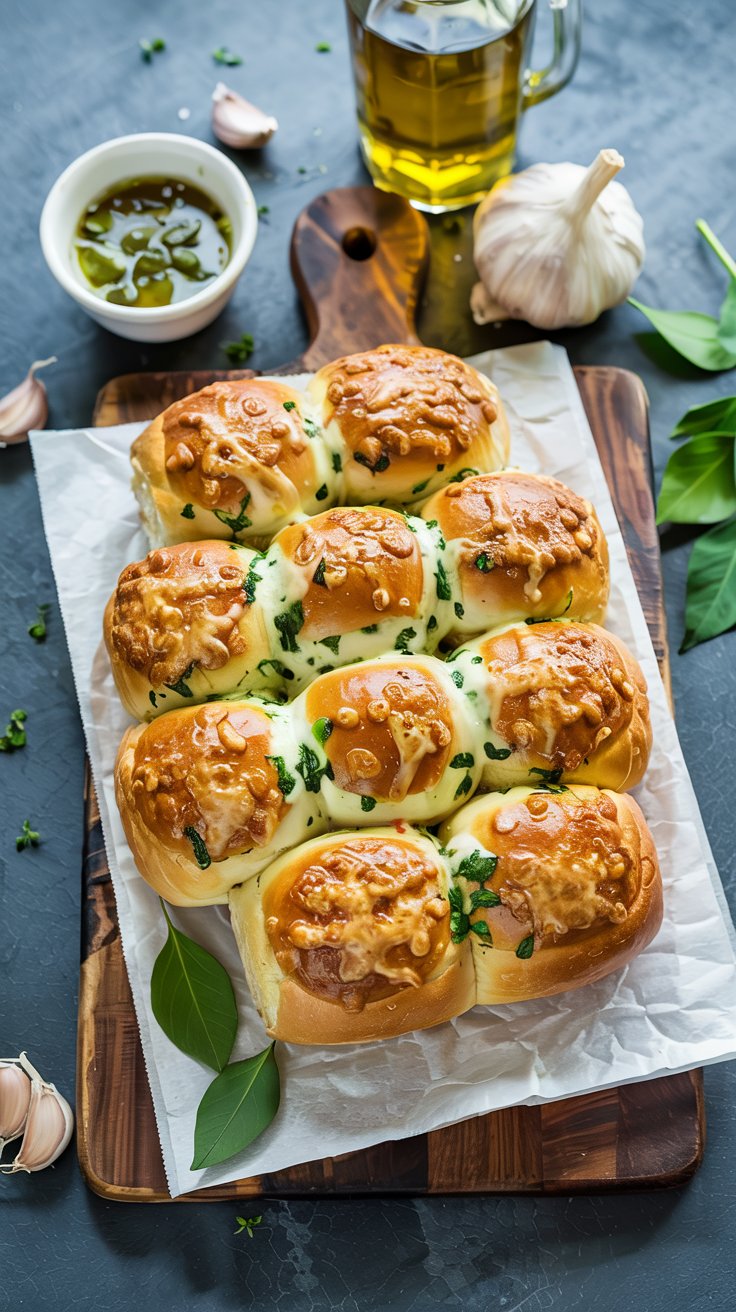 Cheesy garlic rolls Recipe