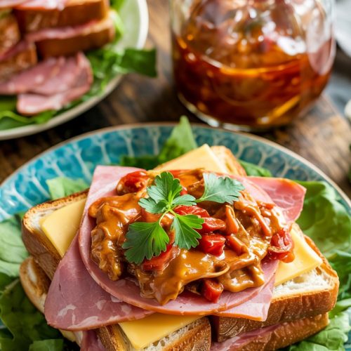 Chili Mayo, Ham and Cheese Toast Recipe