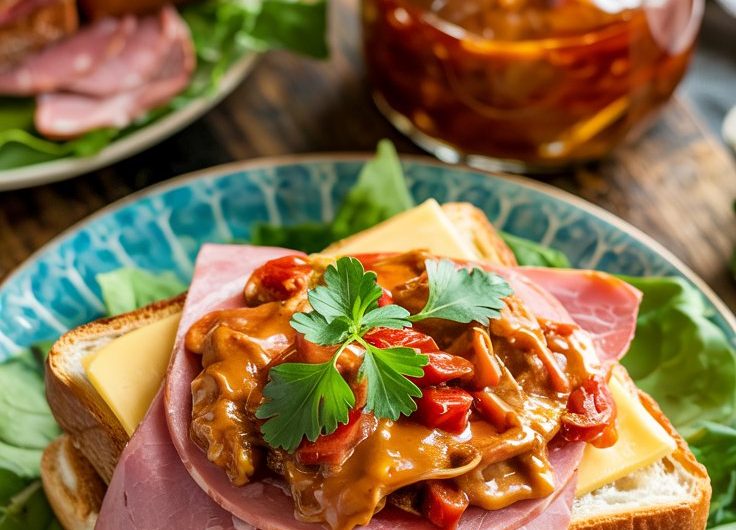 Chili Mayo, Ham and Cheese Toast