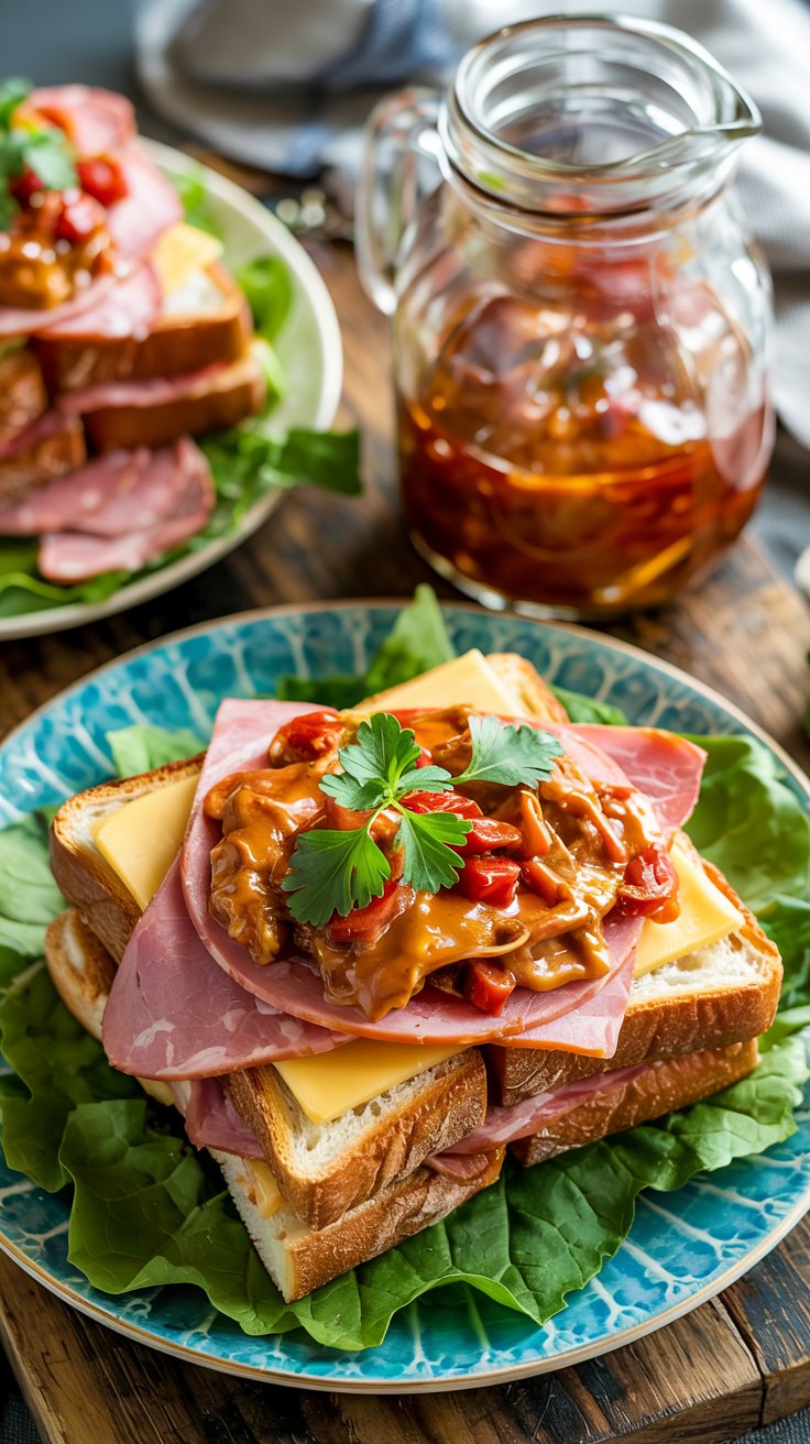 Chili Mayo, Ham and Cheese Toast Recipe