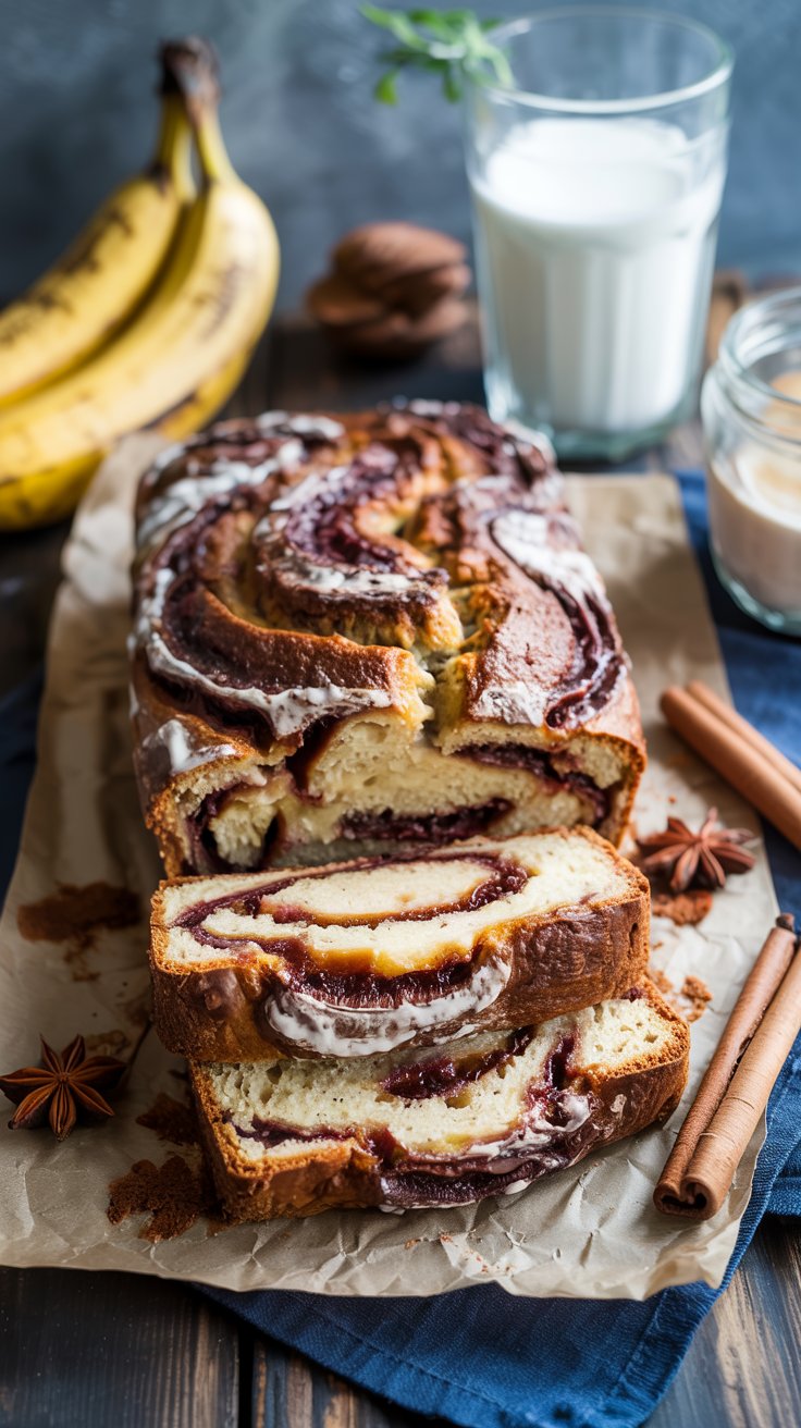 Cinnamon Swirl Banana Bread Recipe