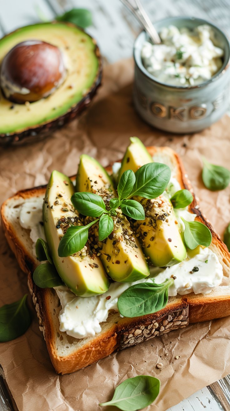 Cottage Cheese Avocado Toast Recipe