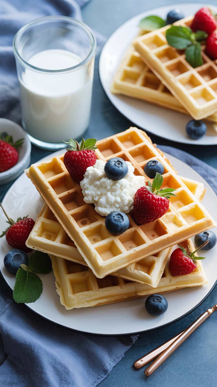 Cottage Cheese Waffles Recipe