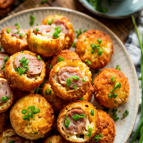 Crispy Hashbrown and Sausage Bites