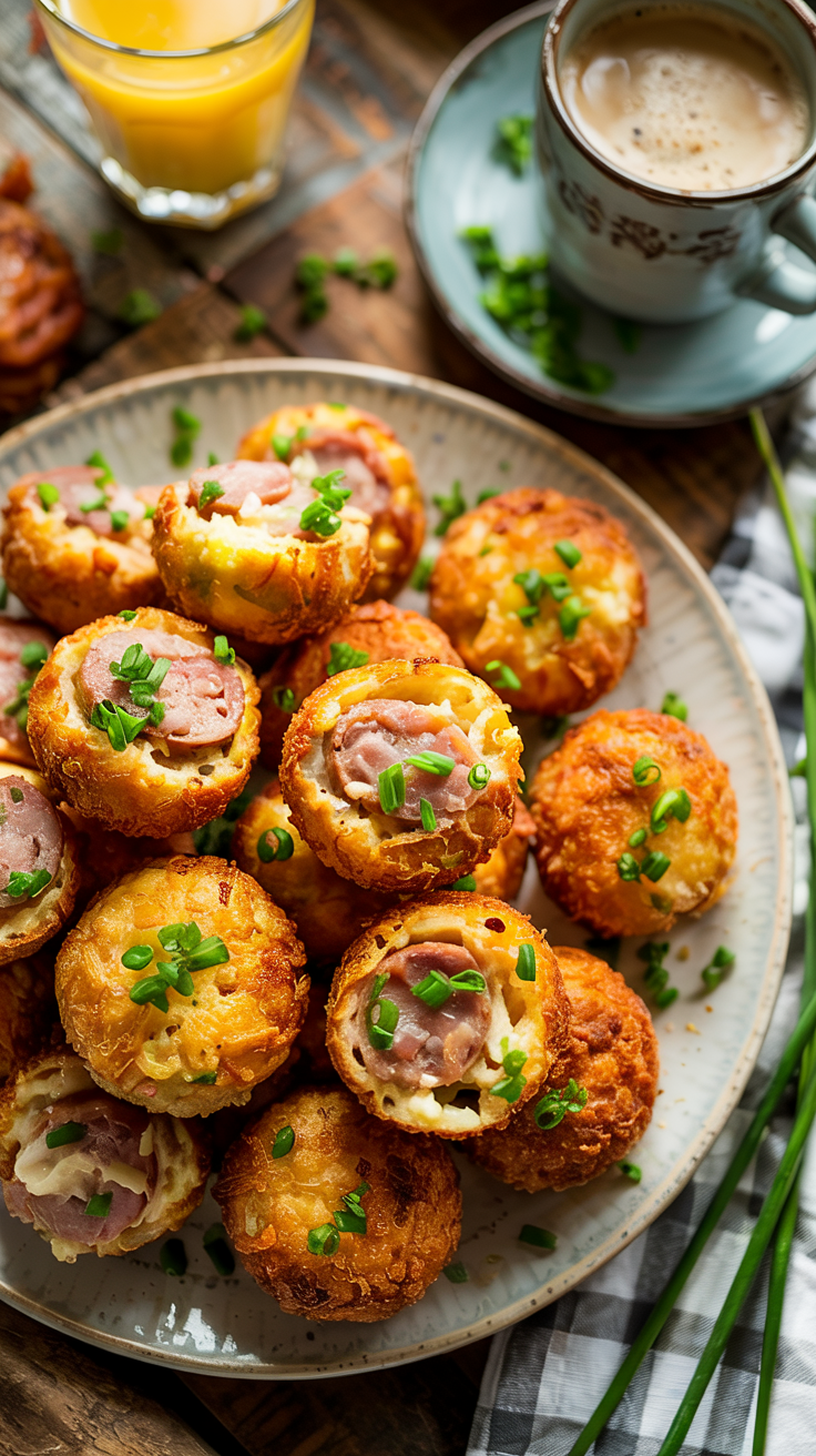 Crispy Hashbrown and Sausage Bites