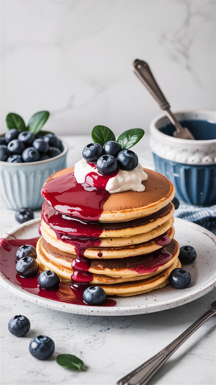 Fluffy Blueberry Pancakes recipe