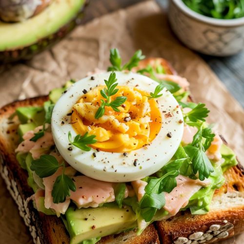 Grated Egg Avocado Toast