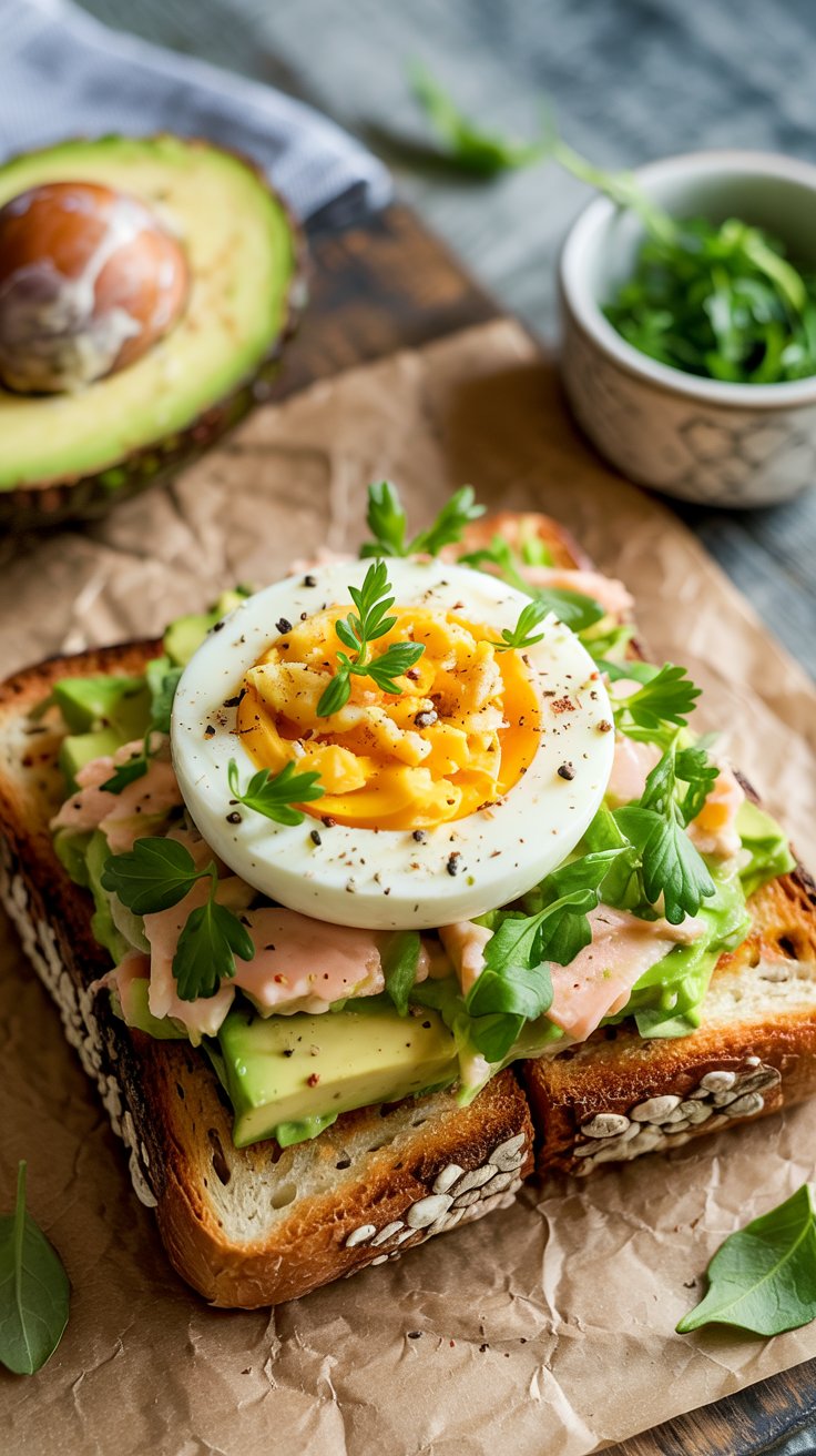 Grated Egg Avocado Toast