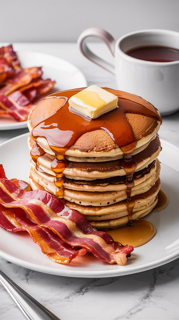 Pancakes and bacon Recipe