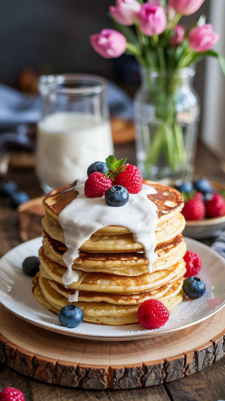 Pancakes with Greek Yogurt