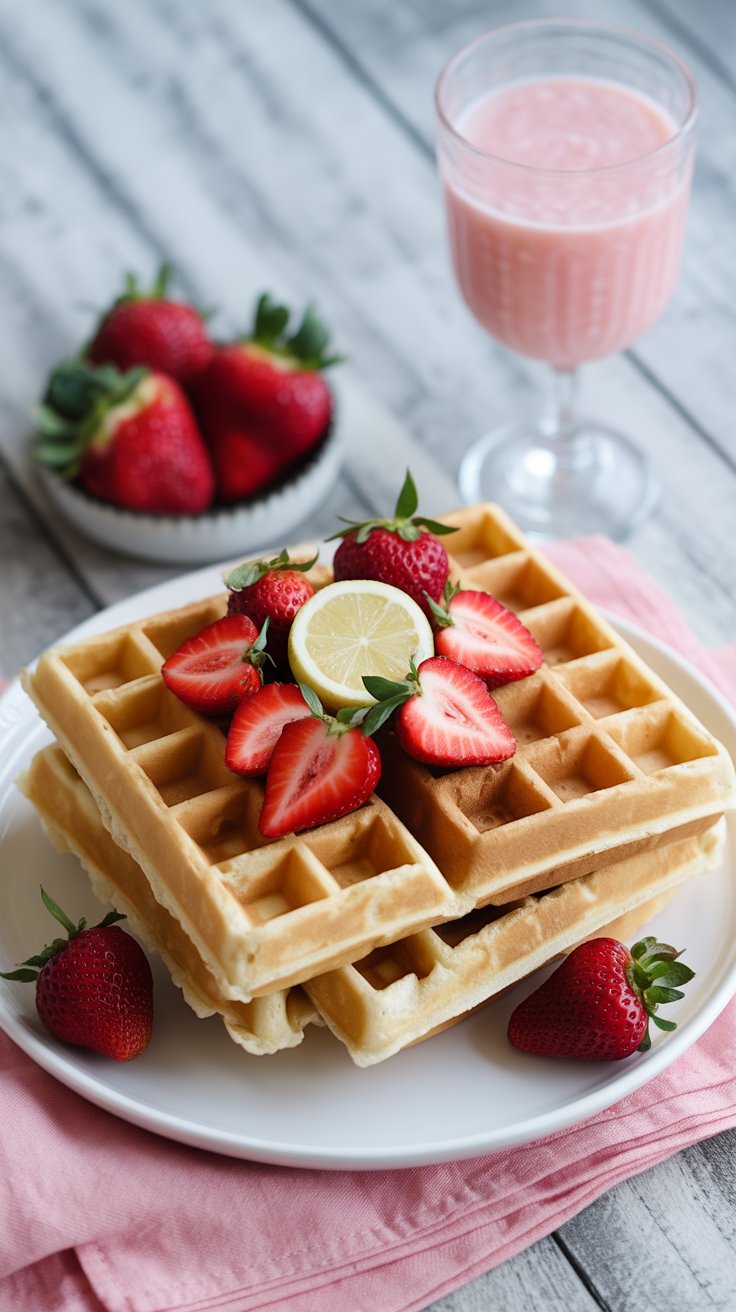 Strawberry Waffles Recipe