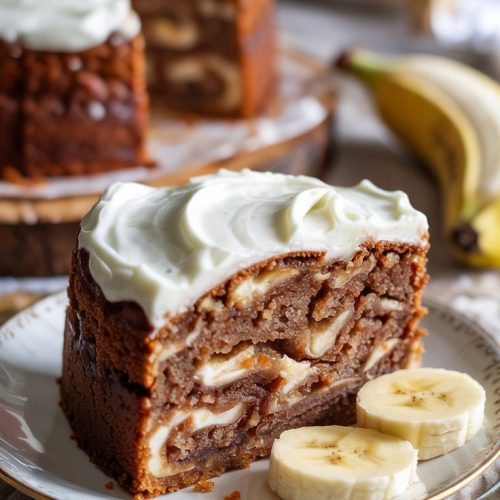 Banana Bread Cake with Cream Cheese Frosting recipe