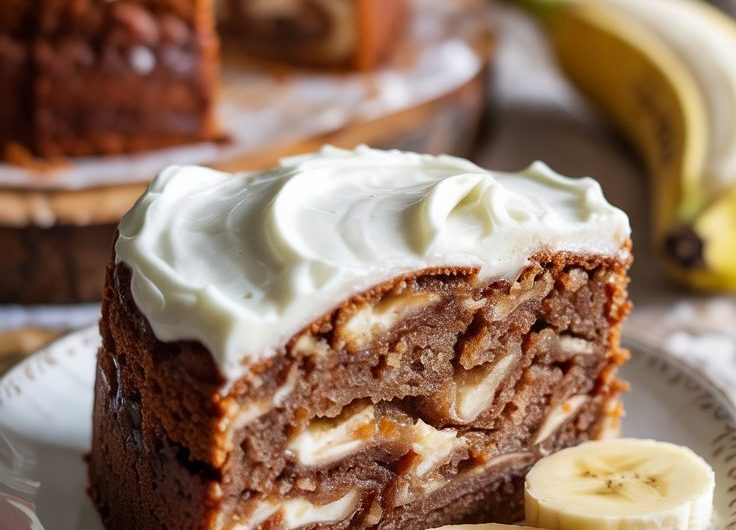 Banana Bread Cake with Cream Cheese Frosting