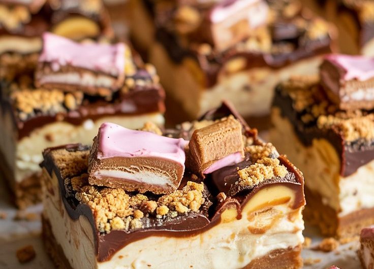 Butterfinger Cheesecake Bars