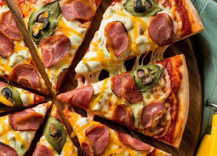Cheddar-Bacon Sunrise Pizza