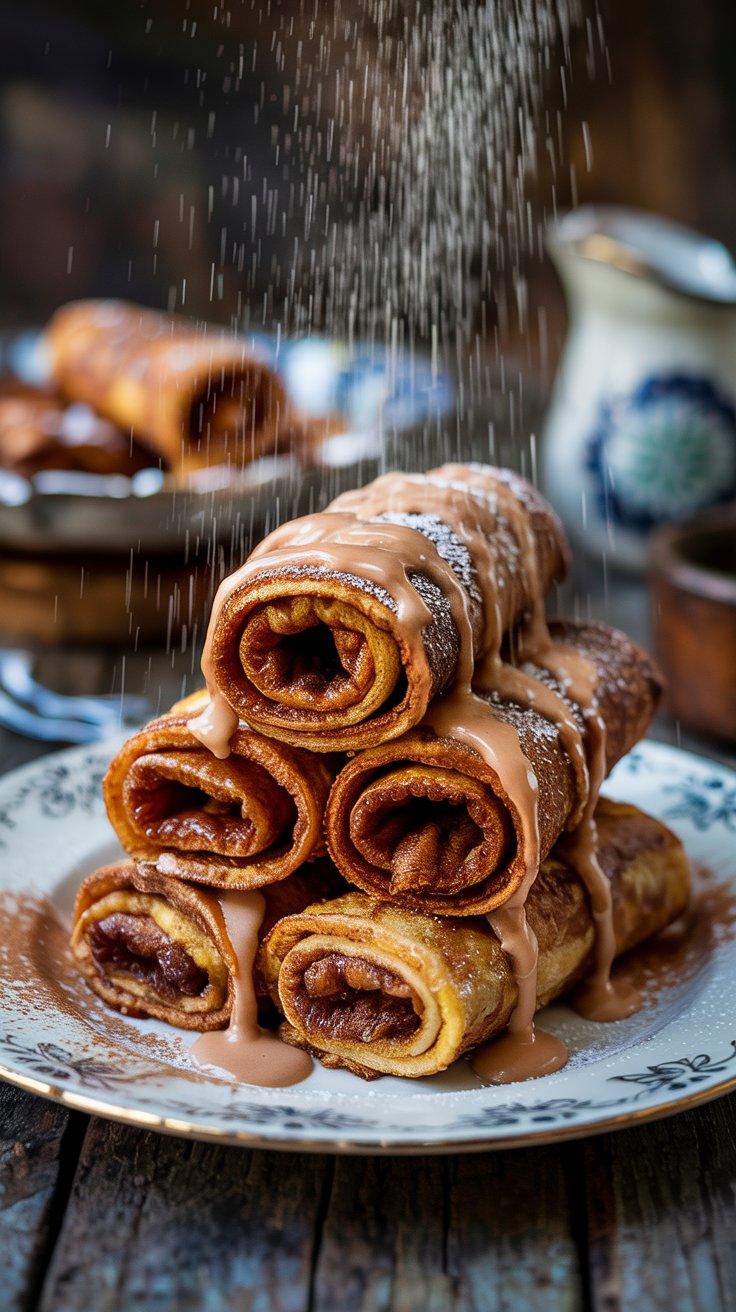 Cinnamon Sugar French Toast Roll-Ups recipe