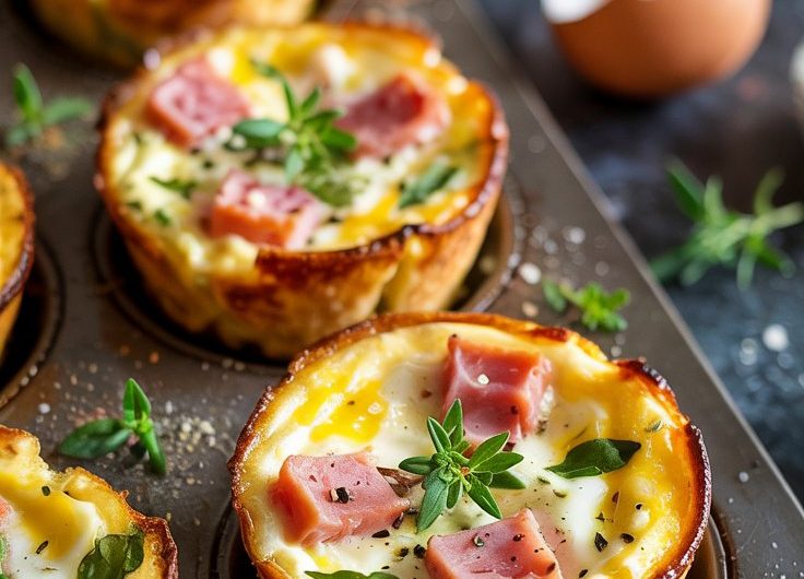 Ham and Cheese Egg Cups