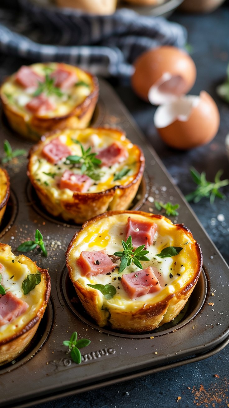 Ham and Cheese Egg Cups recipe