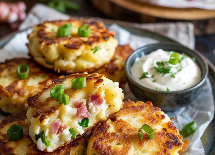 Loaded Mashed Potato Cakes