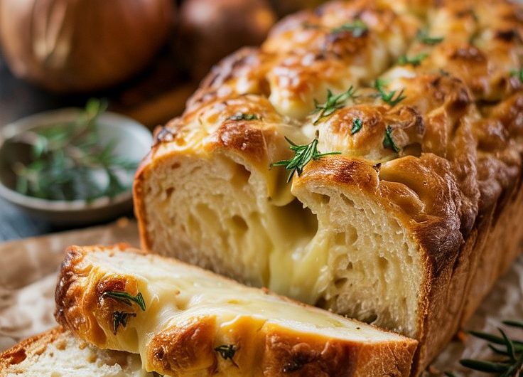 Soft Cheesy Onion Bread