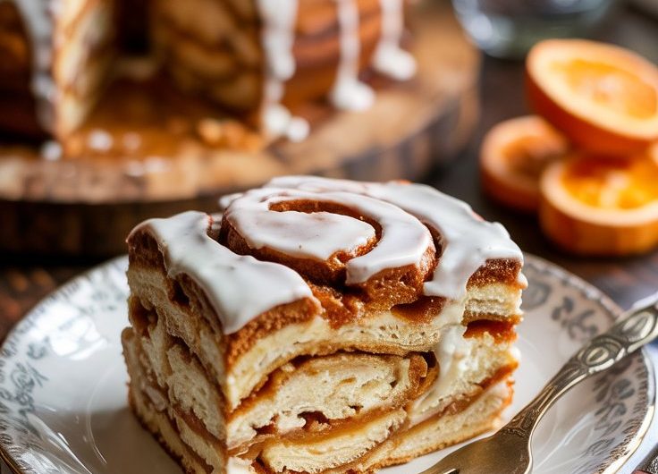 Sweet Potato Cinnamon Roll Cake