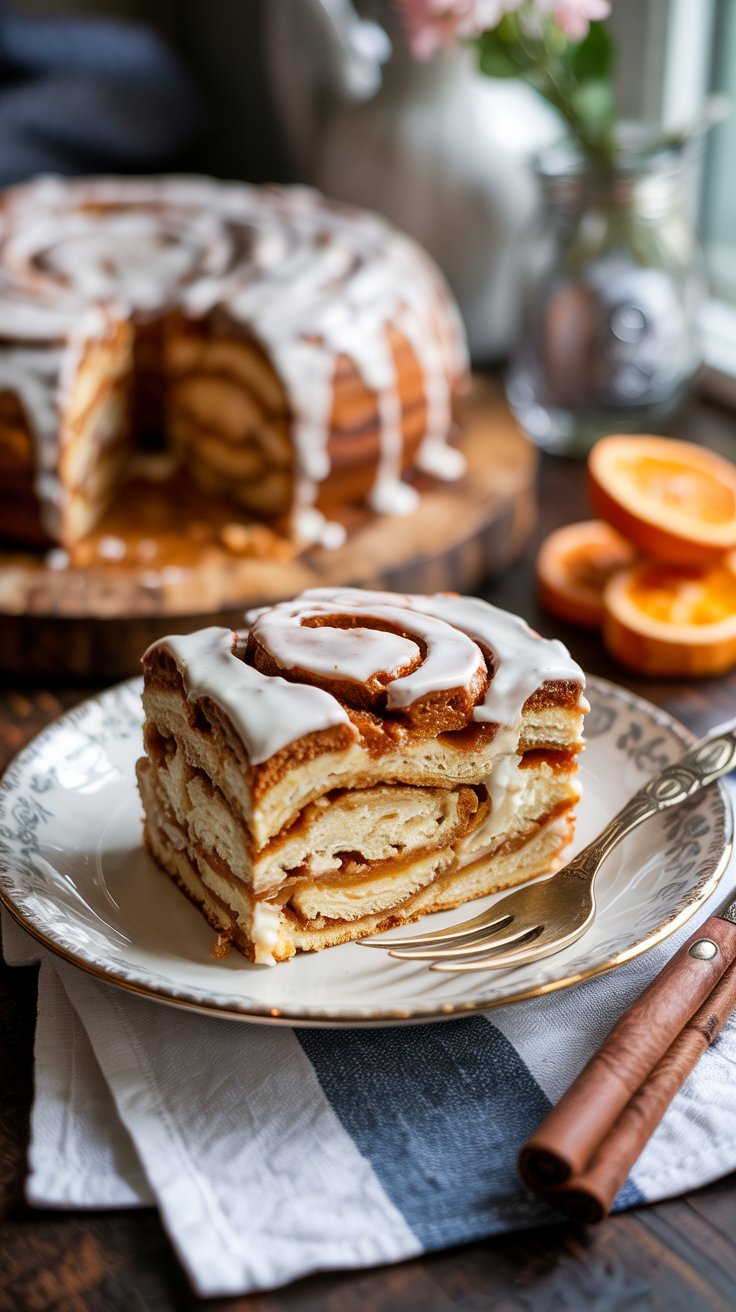Sweet Potato Cinnamon Roll Cake recipe