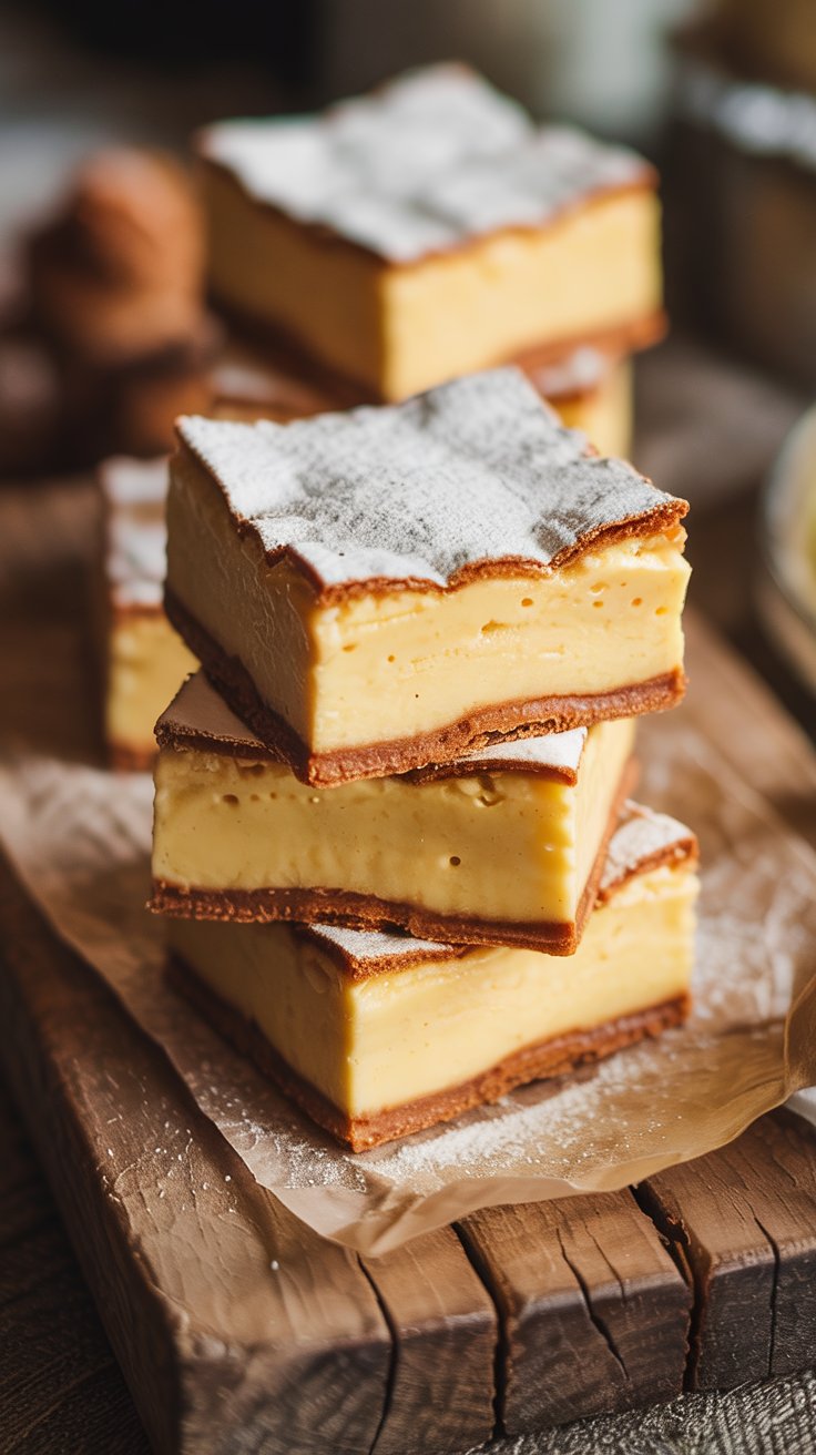 Vanilla Custard Cream Squares recipe