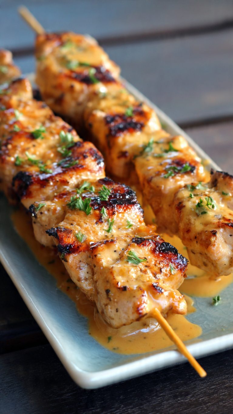 Bang Bang Chicken Skewers