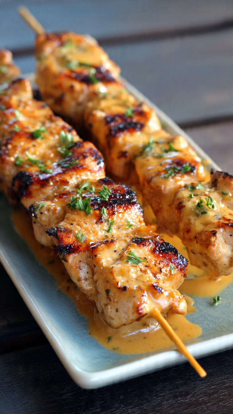Bang Bang Chicken Skewers