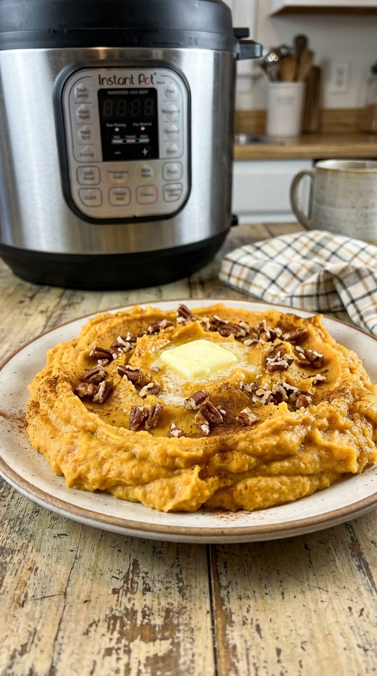 Best Instant Pot Mashed Sweet Potatoes Creamy Fast And Comforting. Close Up Plate Casual Kitchen Settings