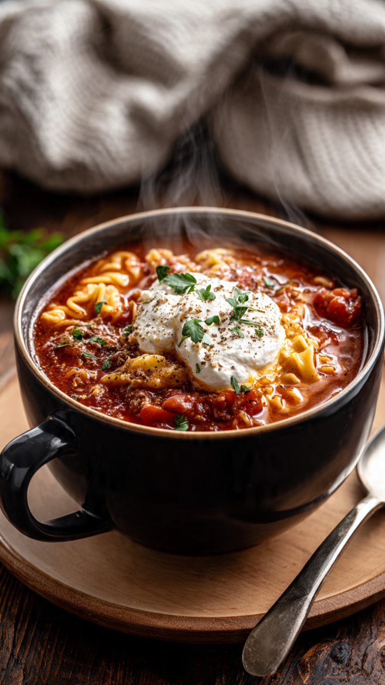 Slow Cooker Lasagna Soup